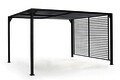 Pavilion pentru gradina cu prelata glisanta Gazebo, Bizzotto, 300 x 360 cm, aluminiu/poliester, gri carbune