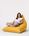 Fotoliu puf, Bean Bag Ferndale, Pyramid Bed, 145 cm, poliester impermeabil, galben