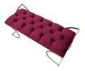 Bancheta Glam Luxy, Mauro Ferretti, 103x43x47 cm, catifea, bordo