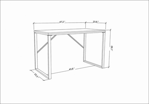 Birou, Retricy, Layton, 120x60x74 cm, PAL, Alb / Antracit