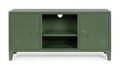 Comoda TV Cambridge, Bizzotto, 1 raft reglabil, 120.5 x 40 x 58.5 cm, otel, verde