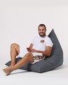 Fotoliu puf, Bean Bag Ferndale, Pyramid Bed, 145 cm, poliester impermeabil, gri fumuriu