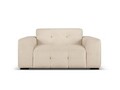 Canapea 2 locuri, Kendal, Micadoni Home, BL, 156x103x79 cm, catifea, bej deschis