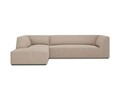 Coltar stanga 4 locuri, Ruby, Micadoni Home, BL, 273x180x69 cm, poliester, bej inchis