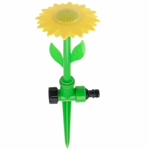 Stropitoare pentru gradina Yellow Flower, 34 x 11 cm, plastic, verde/galbena