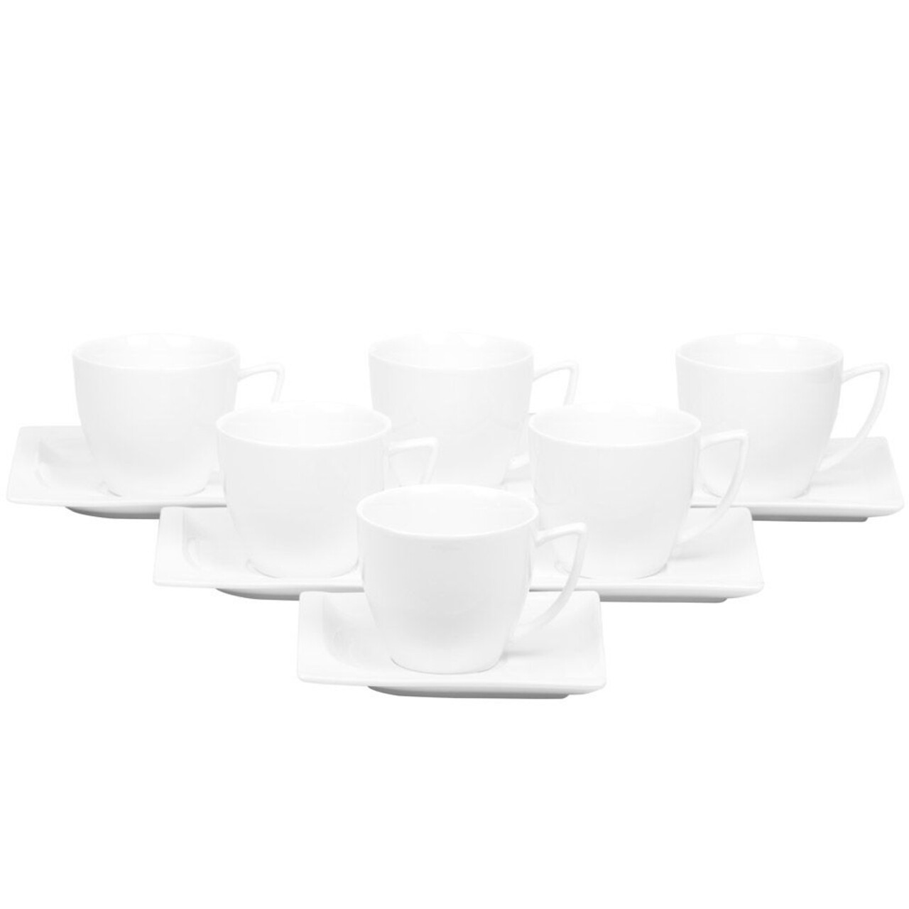 Set de cafea 12 piese Monaco, Ambition, 220 ml, alb