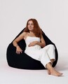 Fotoliu puf, Bean Bag, Ferndale Premium XXL, 115 x 130 cm, poliester impermeabil, negru