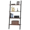 Biblioteca Ladder, Vasagle, 64 x 35 x 150 cm, fier/PAL, maro