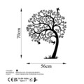 Decoratiune de perete, Lonely Tree, Metal, Dimensiune: 56 x 70 cm, Negru