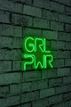 Decoratiune luminoasa LED, Girl Power, Benzi flexibile de neon, DC 12 V, Verde