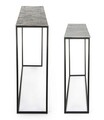 Set 2 console Tahir, Bizzotto, 100x29x82 cm, aluminiu/otel