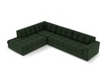 Coltar stanga 5 locuri, Justin, Micadoni Home, BL, 236x199x72 cm, poliester, verde inchis