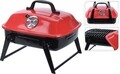 Gratar portabil BBQ, 35x31.5x28 cm, metal, rosu