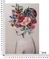 Tablou decorativ Lady Flower -A, Mauro Ferretti, 80 x 120 cm, lemn de pin/canvas