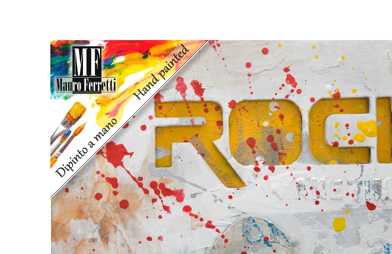 Tablou Rock n Roll, Mauro Ferretti, 120x3x60 cm, canvas/lemn, multicolor - 1 | YEO