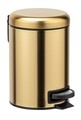 Cos de gunoi cu pedala, Wenko, Leman Gold Matt, 3 L, inox, auriu