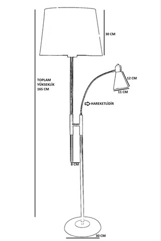 Lampadar, Stala, 846STL3625, Metal, Auriu