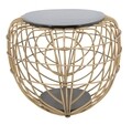 Masuta de cafea Gold Spider, Mauro Ferretti, 119x75x55 cm, fier, negru/auriu