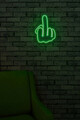 Decoratiune luminoasa LED, Middle Finger, Benzi flexibile de neon, DC 12 V, Verde