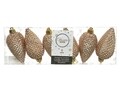 Set 6 globuri Pinecone Warm Beige, Decoris, plastic, bej