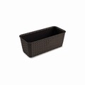 Jardiniera Rattan 30 cm, plastic, moka