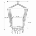 Leagan gradina/terasa Wobble, Homla, 98x50x110 cm, poliester/lemn, bej/crem