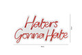 Decoratiune luminoasa LED, Haters Gonna Hate, Benzi flexibile de neon, DC 12 V, Rosu