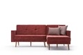 Coltar extensibil pe dreapta Dublin, Balcab Home, 230x75x90 cm, lemn, rosu