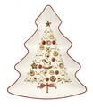 Platou pentru servire, Villeroy & Boch, Winter Bakery Delight Tree, 26.5 cm, portelan premium