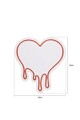 Decoratiune luminoasa LED, Melting Heart, Benzi flexibile de neon, DC 12 V, Rosu