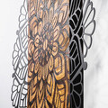 Decoratiune de perete, Mandala 2, 50% lemn/50% metal , Dimensiune: 58 x 58 x 3 cm, Negru