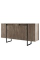 Consola, Bexley, Luxe, 160x35x80 cm, PAL, Nuc / Negru