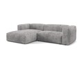 Coltar modular stanga 2 locuri, Martina-212, Micadoni Home, 283x176x75 cm, velur, gri deschis