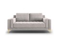 Canapea, Orrino, Mazzini Sofas, 2 locuri, gold legs, 170x94x82 cm, catifea, argintiu