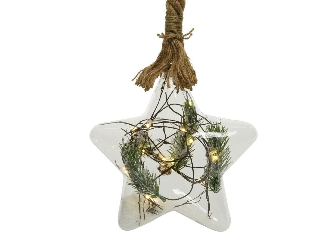 Decoratiune Luminoasa Star W Rope, Lumineo, 40 LED-uri, Ø 20 Cm