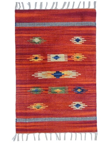 Covor Kilim, Country 160, Baketo, 100% bumbac, lucrat manual, 60x90 cm