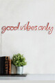 Decoratiune luminoasa LED, Good Vibes Only, Benzi flexibile de neon, DC 12 V, Rosu