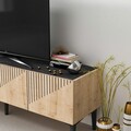 Comoda TV Draw, Olivia, 154x37x45 cm, natural/negru