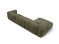 Coltar modular stanga 3 locuri, Martina-212, Micadoni Home, 332x176x75 cm, velur, verde muschi