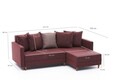 Coltar, Balcab Home, 825BLC1722, Lemn de fag, Rosu claret