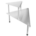 Etajera de colt pentru bucatarie, Maximex, Massivo Duo, 48.5 x 48.5 x 31 cm, inox, gri