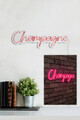 Decoratiune luminoasa LED, Champagne, Benzi flexibile de neon, DC 12 V, Roz