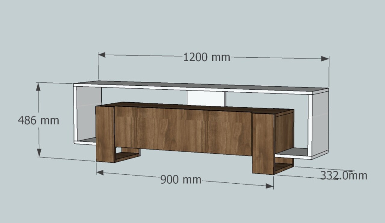 Comoda TV Fever,Woody Fashion, 120x33.2x45.1 cm, alb - 2 | YEO