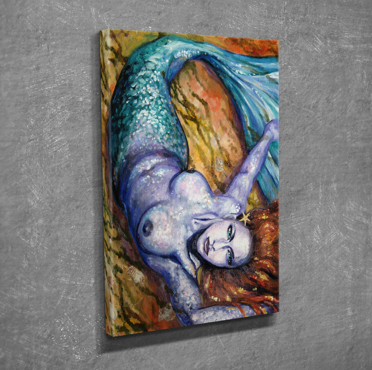 Tablou decorativ, DC090, Canvas, 30 x 40 cm, Multicolor