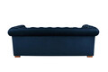 Canapea Oxford Chesterfield, 93x214x75 cm, 3 locuri, Albastru