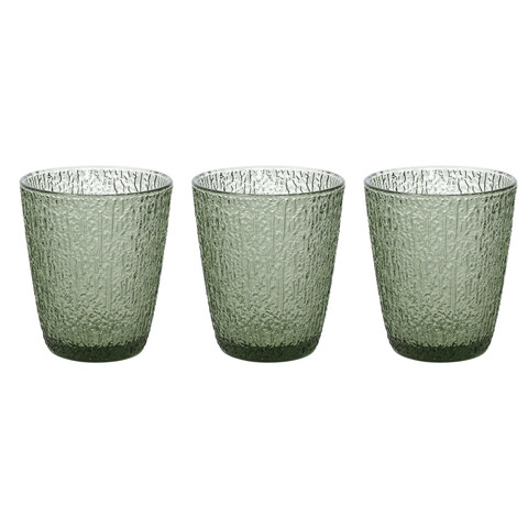 Set 3 pahare Davor, Tognana Porcellane, 280 ml, sticla, verde