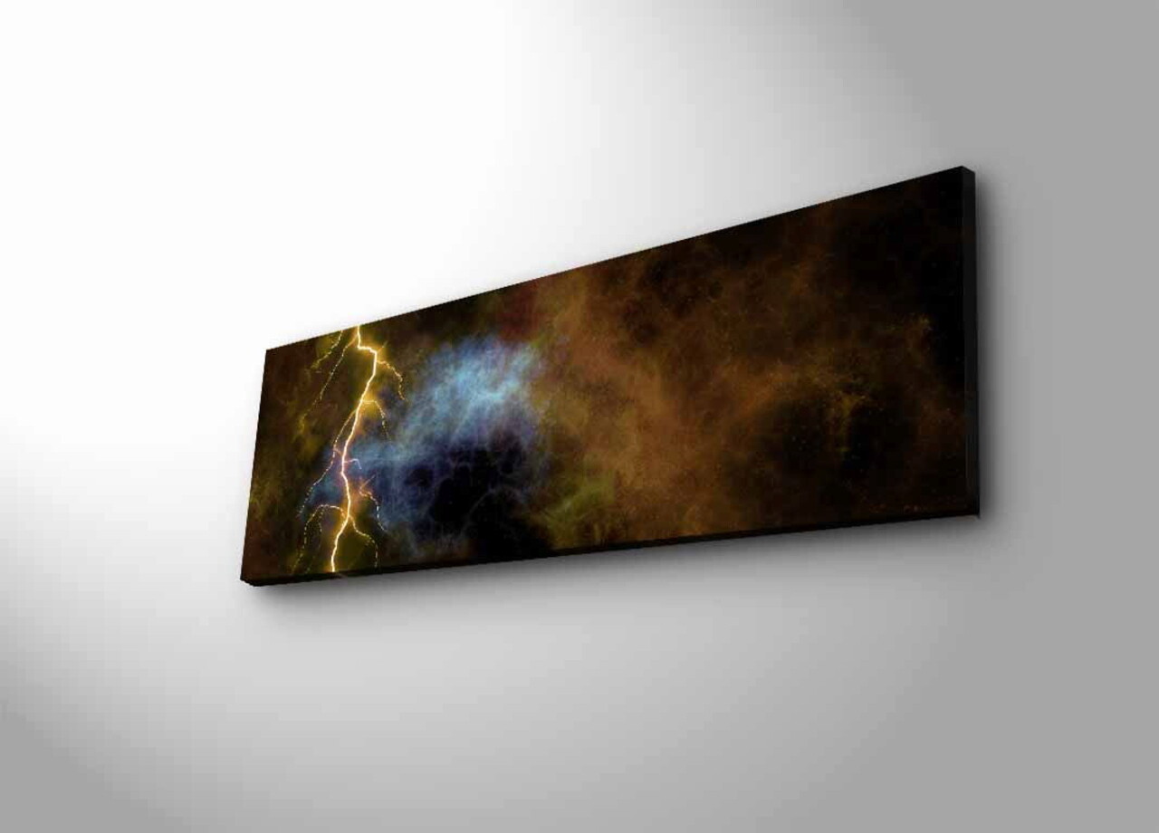 Tablou decorativ cu lumina LED, 3090İACTD-53, Canvas, 30 x 90 cm, Multicolor - 1 | YEO