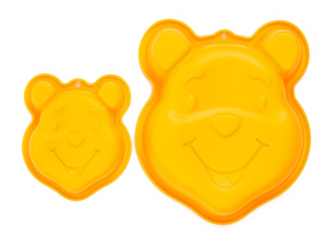 Forme de copt din silicon 2 piese Winnie the Pooh, Disney, 16x13.5x3 cm, silicon, galben