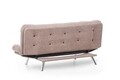 Canapea extensibila Misa Sofabed, Futon, 3 locuri, 198x128 cm, metal, mink