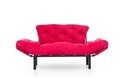 Canapea extensibilă cu 2 locuri, Futon, 859FTN1244, Metal, Fucsia